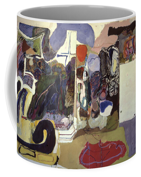 Collage Coffee Mug featuring the painting Part 2, Human Landscapes by Richard Baron