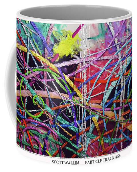 A Bright Coffee Mug featuring the painting Particle Track Fifty-six by Scott Wallin