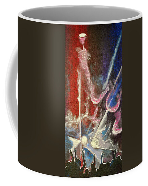 Night Lights Coffee Mug featuring the painting Party Night by Patricia Arroyo