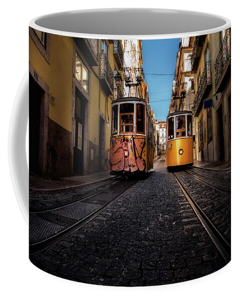Lisbon Coffee Mug featuring the photograph Passing by by Jorge Maia