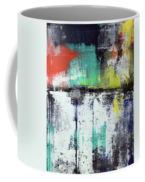 Abstract Coffee Mug featuring the painting Passing Through- Art by Linda Woods by Linda Woods