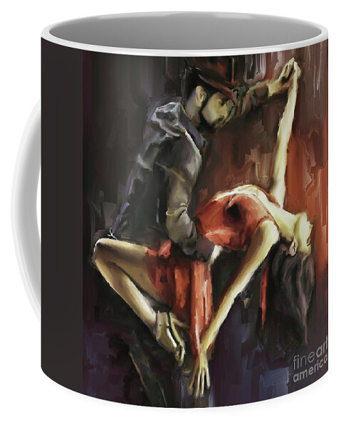 Dance Coffee Mug featuring the painting Passionate by Gull G