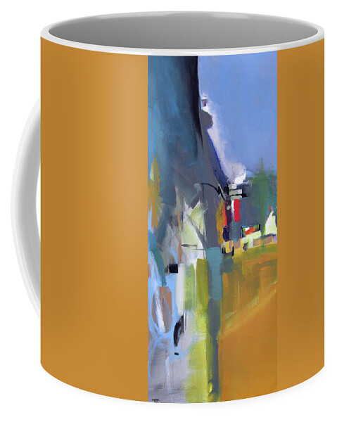 Abstract Coffee Mug featuring the painting Past The Doorway by John Gholson