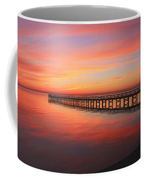 Pictures Of Hilton Pier Coffee Mug featuring the photograph Pastels at the Hilton Fishing Pier by Ola Allen