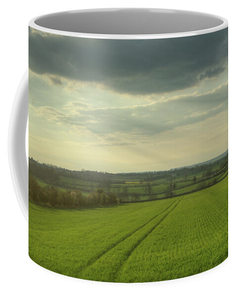 Pasture Coffee Mug featuring the photograph Pasture cotswold England by Douglas Barnett