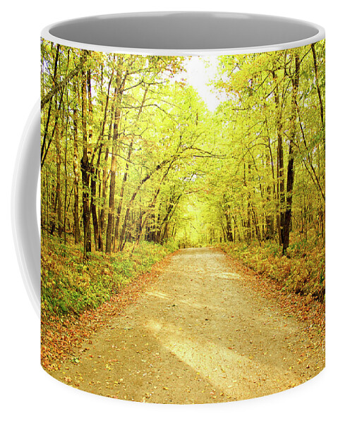Trail Coffee Mug featuring the photograph Path in the Woods by Becqi Sherman