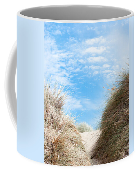 Sand Coffee Mug featuring the photograph Path Through the Dunes by Helen Jackson