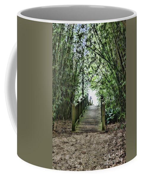 Landscape Coffee Mug featuring the photograph Path to Jefferson Lake Louisiana by Chuck Kuhn