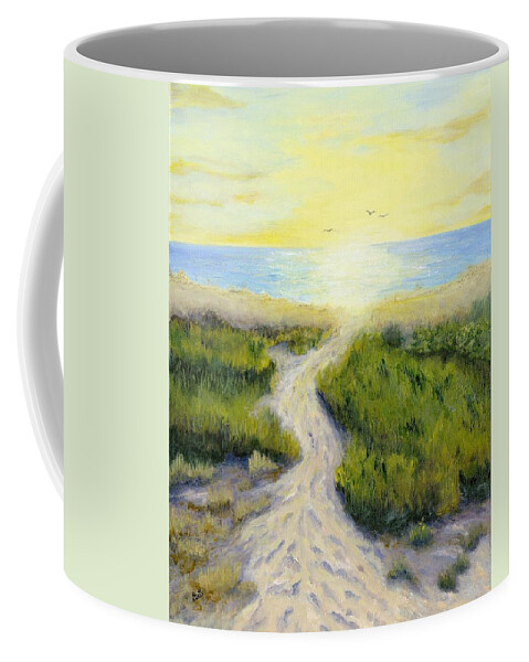 Beach Coffee Mug featuring the painting Path to Serenity by Deborah Butts