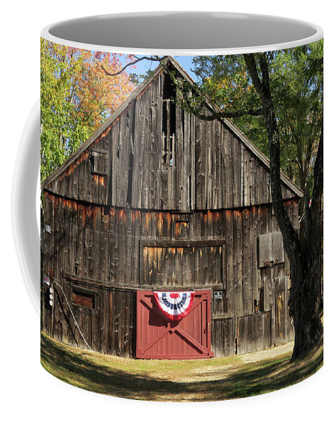 Barn Coffee Mug featuring the photograph Patriotic Barn by Nancy De Flon