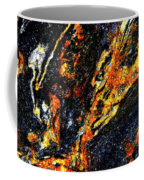 Abstract Coffee Mug featuring the photograph Patterns in Stone - 187 by Paul W Faust - Impressions of Light