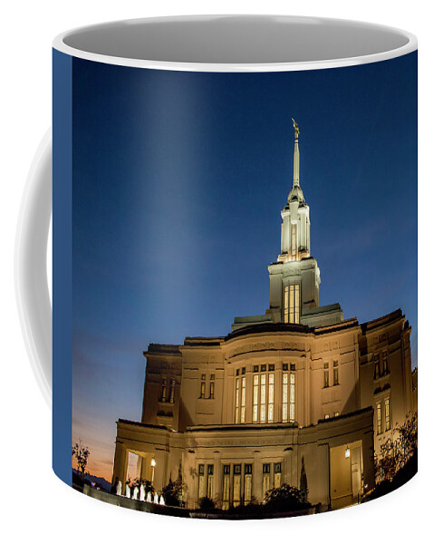 Temple Coffee Mug featuring the photograph Payson Temple at Sunset by K Bradley Washburn