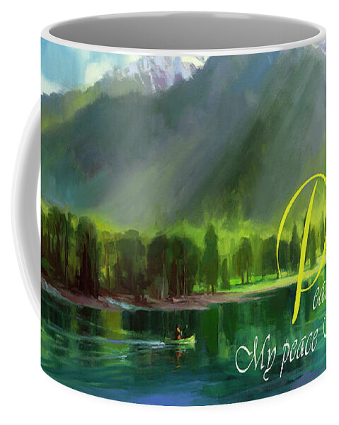 Christian Coffee Mug featuring the digital art Peace I Give You by Steve Henderson