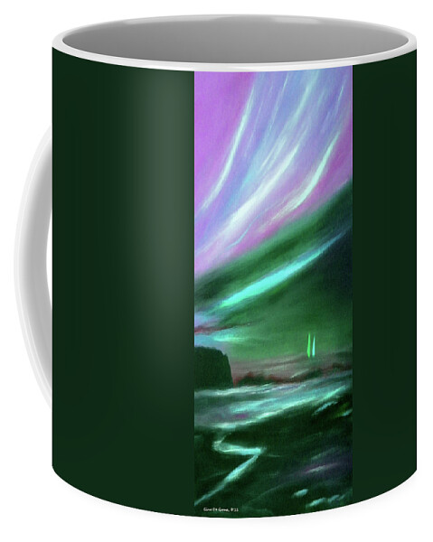 Sunset Coffee Mug featuring the painting Peace Is Colorful 2 - Vertical Painting by Gina De Gorna
