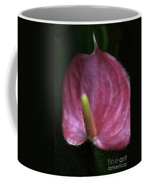  Coffee Mug featuring the photograph Peace-Lilly-Pink by Deborah Benoit