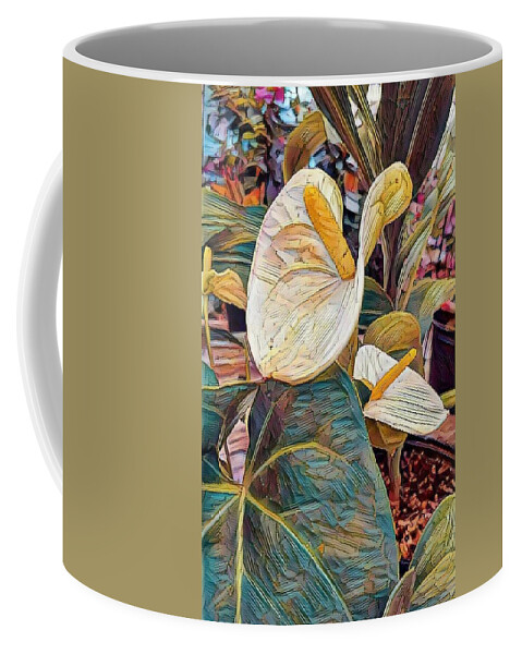 Farm Life Coffee Mug featuring the digital art Peace Lily by Caryl J Bohn