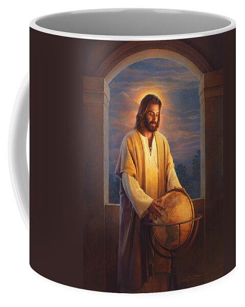 Jesus Coffee Mug featuring the painting Peace on Earth by Greg Olsen