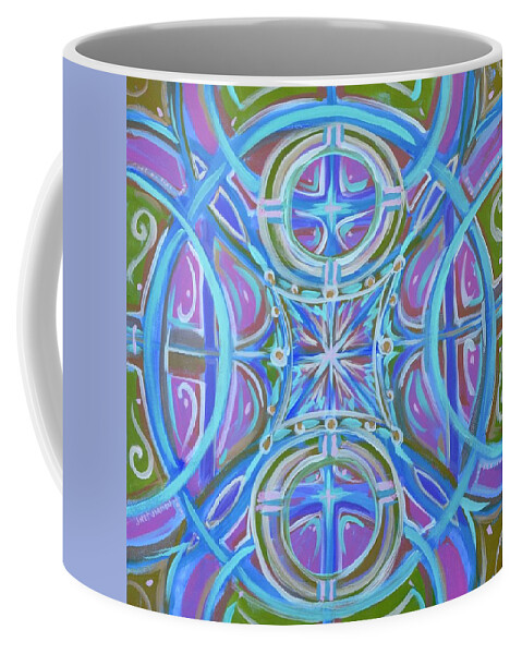 Abstract Coffee Mug featuring the painting Peaceful Patience by Jeanette Jarmon