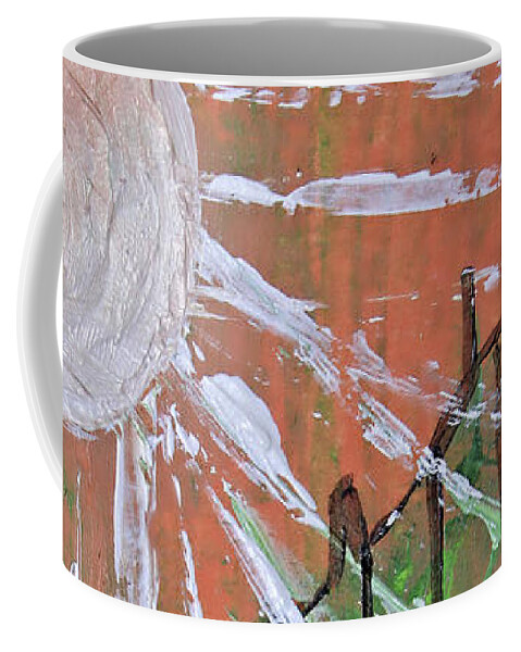 Peach Coffee Mug featuring the painting Peachy Day by April Burton