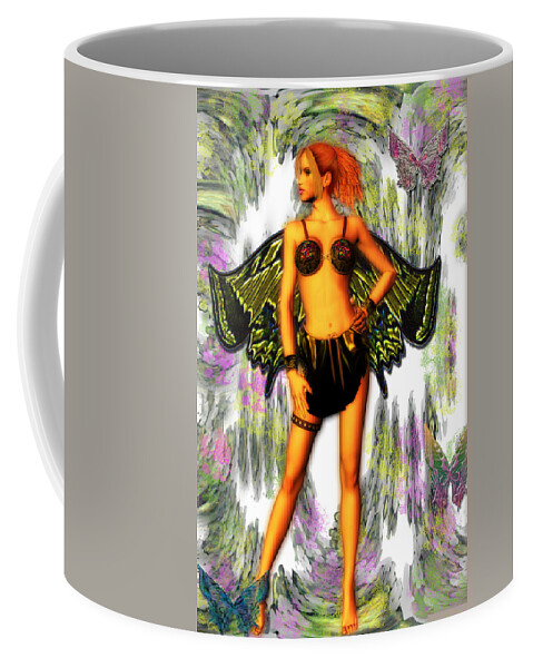 Art Coffee Mug featuring the photograph Peacock Fae by Dorothy Lee