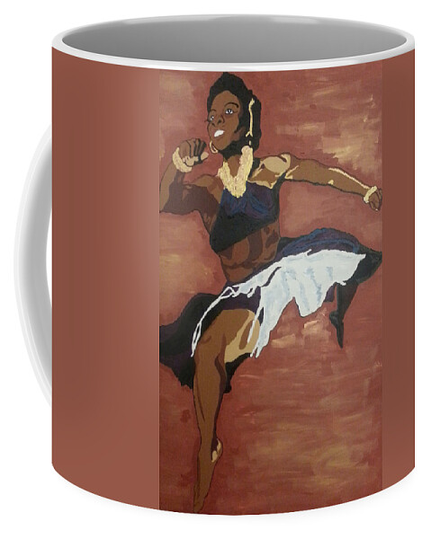 Black Coffee Mug featuring the painting Pearl Primus by Rachel Natalie Rawlins