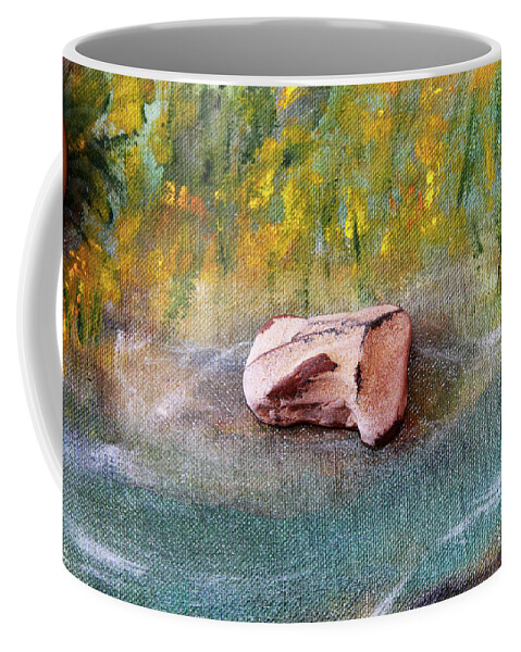 Augusta Stylianou Coffee Mug featuring the photograph Pebble at the Stream by Augusta Stylianou