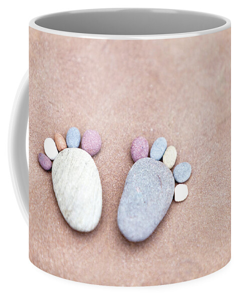 Abstract Coffee Mug featuring the photograph Pebble Feet by Anita Nicholson