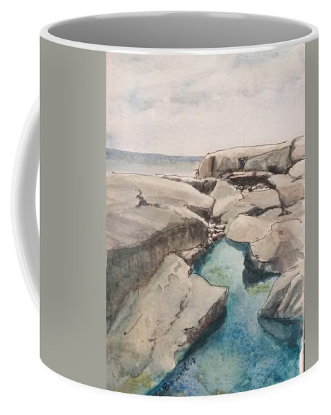 Peggy's Cove Coffee Mug featuring the painting Peggy's Cove by Sheila Romard