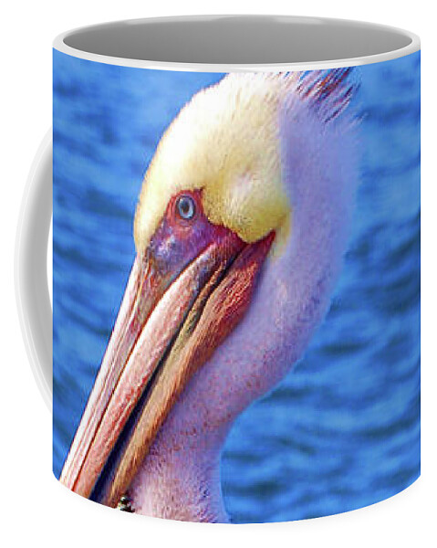 Bird Coffee Mug featuring the photograph Pelican in the shore by Maria Aduke Alabi