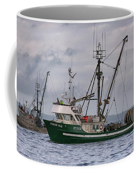 Pender Isle Coffee Mug featuring the photograph Pender Isle And Santa Cruz by Randy Hall
