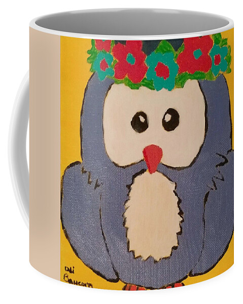 Owl Coffee Mug featuring the painting Penelope by Ali Baucom