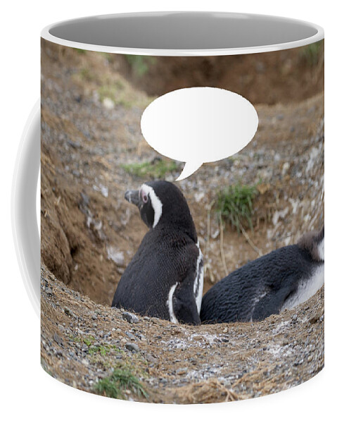 Penguins Coffee Mug featuring the photograph Penguins are Funny 2 by John Haldane