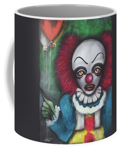 Pennywise Coffee Mug featuring the painting Pennywise by Abril Andrade