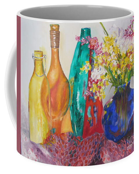 Still Life Coffee Mug featuring the painting Pentallegro, the Happy Five by Lisa Boyd