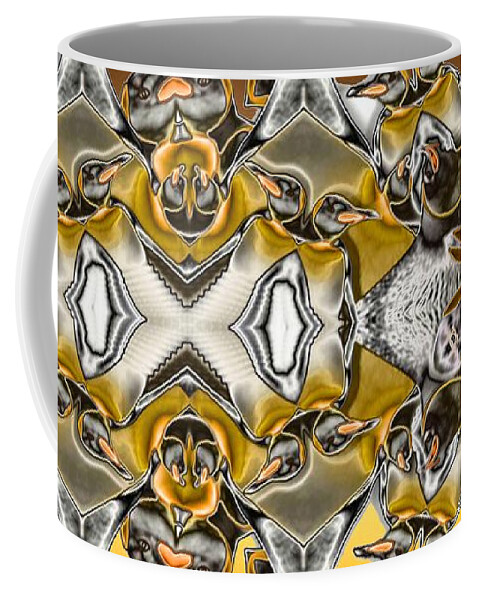Penguin Coffee Mug featuring the digital art Pentwins by Ronald Bissett