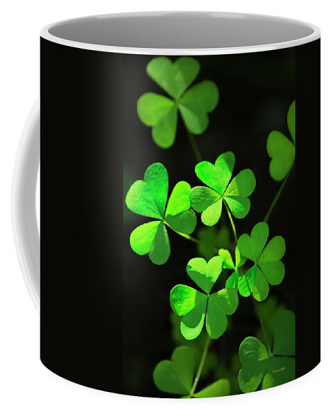 Clover Coffee Mug featuring the photograph Perfect Green Shamrock Clovers by Christina Rollo