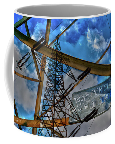 Electrical Coffee Mug featuring the photograph Pericolo di Morte by Sonny Marcyan