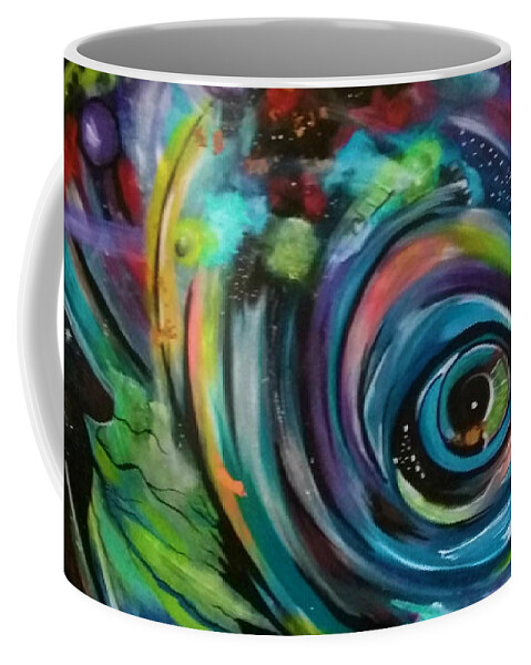 Universe Coffee Mug featuring the painting Perspective by Tracy Mcdurmon