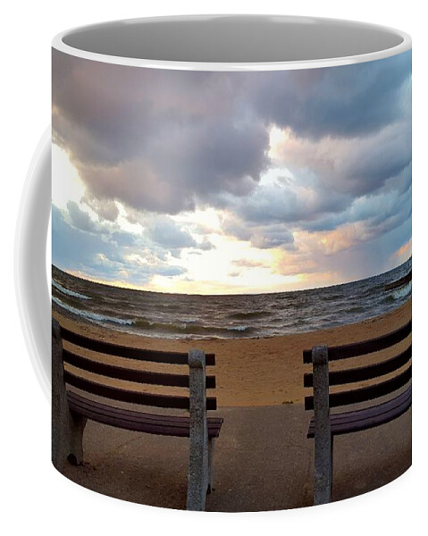 Lake Ontario Coffee Mug featuring the photograph Perspectives, Looking Forward, Looking Back by Dani McEvoy