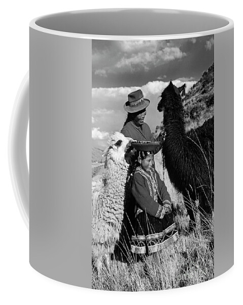 Black And White Coffee Mug featuring the photograph Peru_128-12 by Craig Lovell