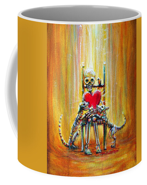 Pets Coffee Mug featuring the painting Pet Love by Heather Calderon