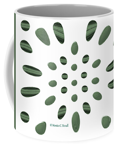 Graphic Design Coffee Mug featuring the digital art Petals N Dots P6 by Monica C Stovall