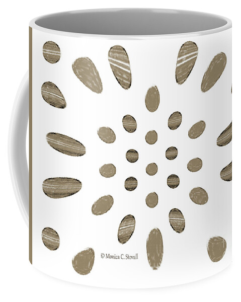 Graphic Design Coffee Mug featuring the digital art Petals N Dots P9 by Monica C Stovall