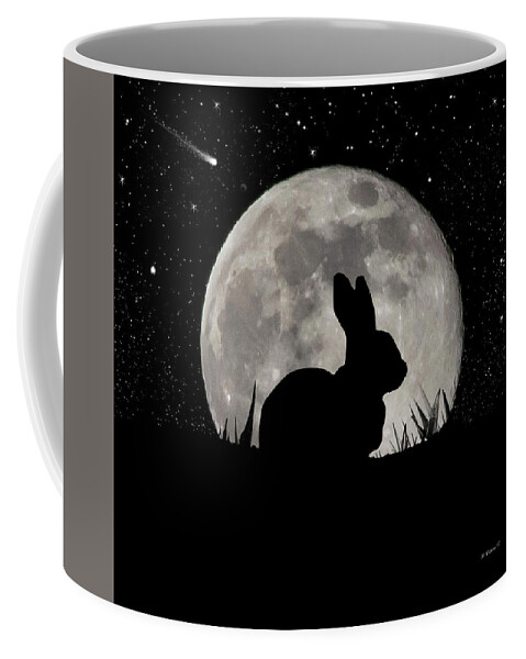 2d Coffee Mug featuring the digital art Peter Cottontail by Brian Wallace