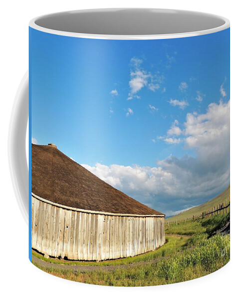 Peter French Round Barn Coffee Mug featuring the photograph Peter French Round Barn by Michele Penner