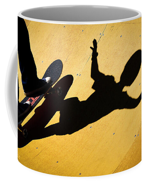 2017-08-03 Coffee Mug featuring the photograph Peter Pan Skate Boarding by Phil And Karen Rispin