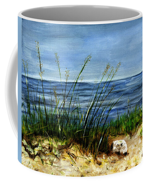 Acrylic Painting Coffee Mug featuring the photograph Petoskey Park Dunes 2 by Timothy Hacker