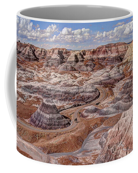 Arizona Coffee Mug featuring the photograph Petrified Forest Blue Mesa by Karen Smale