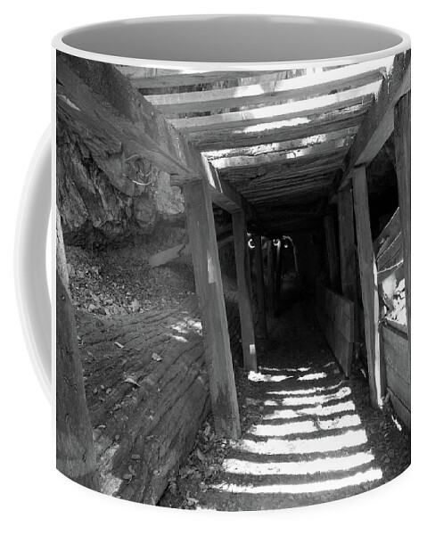 K. Bradley Washburn Coffee Mug featuring the photograph Petrified Redwood Excavation by K Bradley Washburn