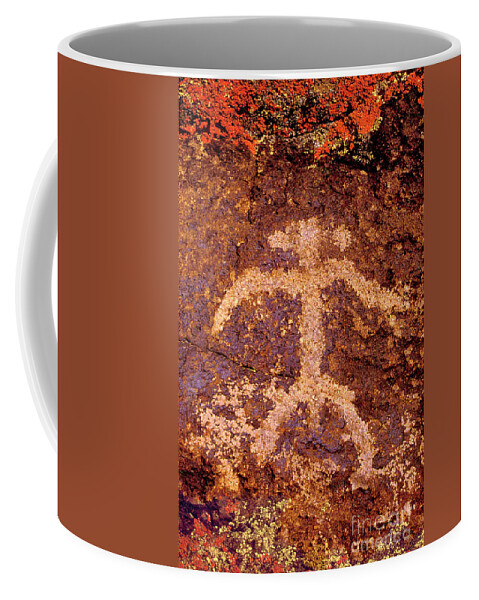 Dave Wellilng Coffee Mug featuring the photograph Petroglyph Of Man Little Petroglyph Canyon California by Dave Welling